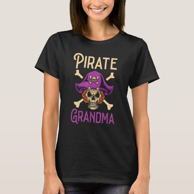 Camiseta Pirate Grandma Grandmother Granny Pirate   (Anverso)
