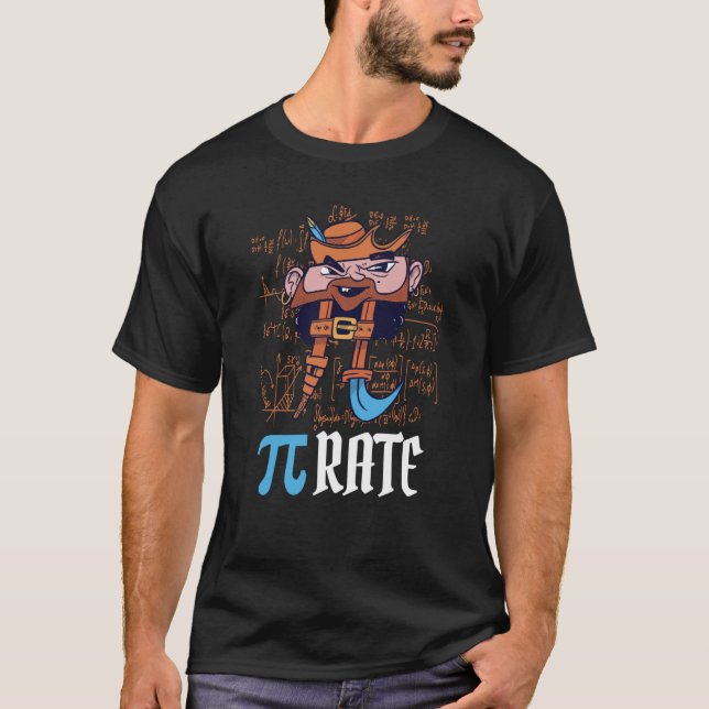 Camiseta Pirate Math Pi rate Symbol Pi Day Teacher 3 14 Mar (Anverso)
