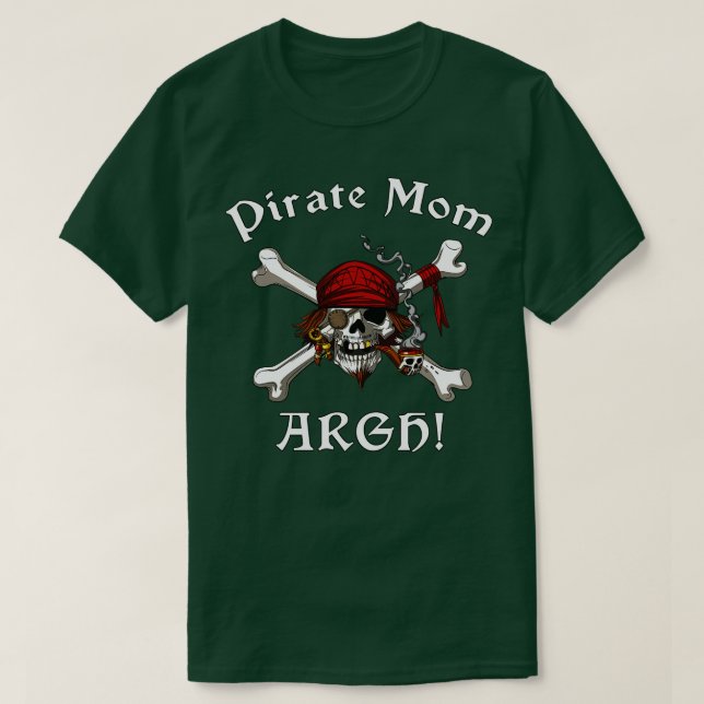Camiseta Pirate Mom Skull (Diseño del anverso)