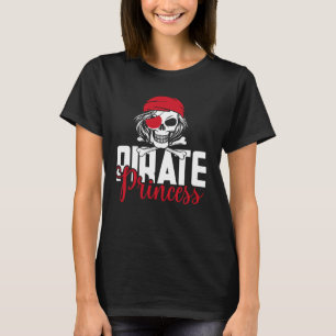 Camiseta Pirate Princess Pirate Skull Costume Crossbone