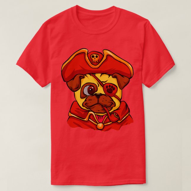 Camiseta Pirate Pug (Diseño del anverso)