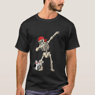 Camiseta Pirate Red Scarf Skeleton Bowl Halloween Dab