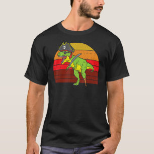 Camiseta Pirate Rex Dinosaur Dino Retro Halloween 2022