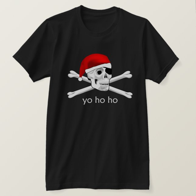 Camiseta Pirate Santa Yo Ho Ho Mens Shirt (Anverso del diseño)