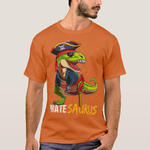 Camiseta Pirate Saurus Dinosaur T Rex Halloween Para Niños 