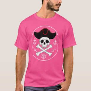 Camiseta Pirate Skull Anchor de Espada Mar Sailor Crew Ship