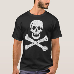 CAMISETA PIRATE SKULL & CROSSBONES FLAG JOLLY ROGER 