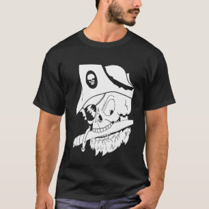 Camiseta Pirate Skull Grunge Ilustracion moderno de arte ne
