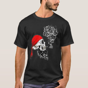 Camiseta Pirate Smoull Skull Beard Sea Sailor Crew Ship Tre