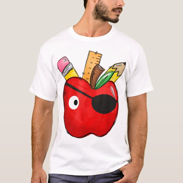 Camiseta Pirate Teacher School International Talk Like A (Anverso)