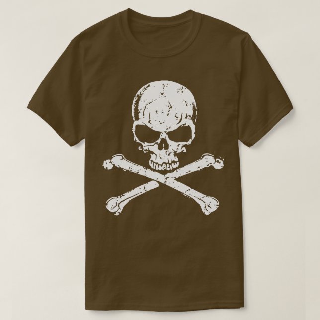 Camiseta Pirates Adultx27s Pirates Skull Crossbone bars (Diseño del anverso)