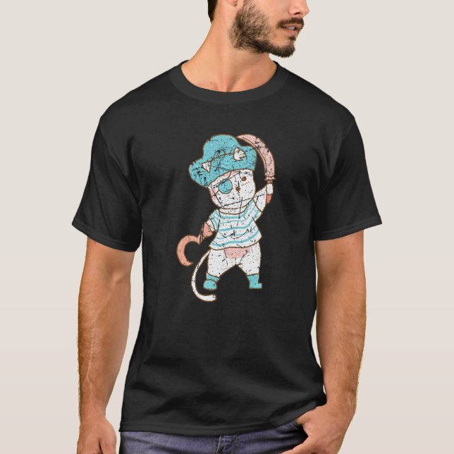 Camiseta Pirates Costumes Cat Animal Wearing Pirate Men Wom (Anverso)