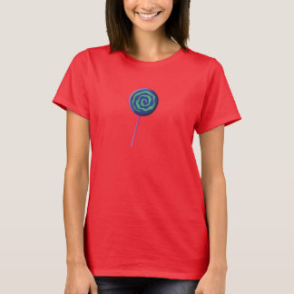 Camiseta Piruleta azul girada con lima