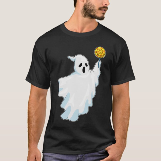 Camiseta Piruleta de Halloween Fantasma (Anverso)