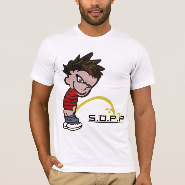 Camiseta Pis SOPA de Calvin (Anverso)
