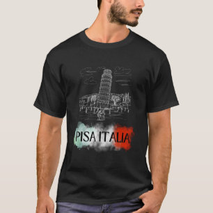 Camiseta Pisa Italia: Fiesta con bandera italiana Italia