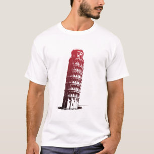 Camiseta Pisa Torre Italia de Europa inclinada