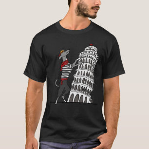 Camiseta Pisa Tower Italy Greyhound Dog Greyhound Race