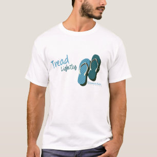 Camiseta Pisada de los flips-flopes ligeramente