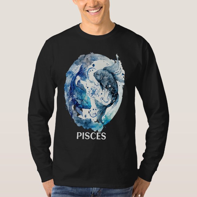 Camiseta Pisces 2 Fishes Zodiac Sign Astrological Water Nep (Anverso)