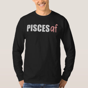 Camiseta Pisces Af Zodiac Cumpleaños Astrología Febrero Mar