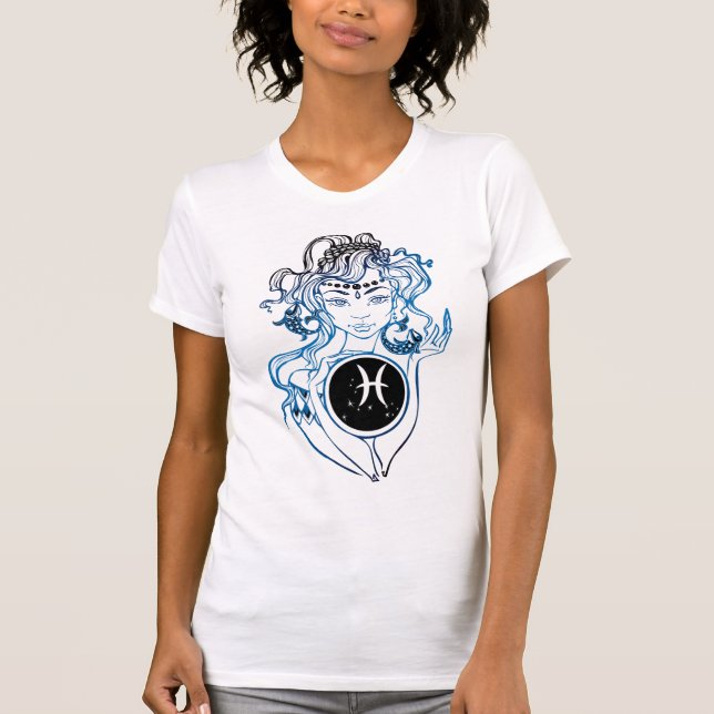 Camiseta Pisces Art Deco Lady (Anverso)