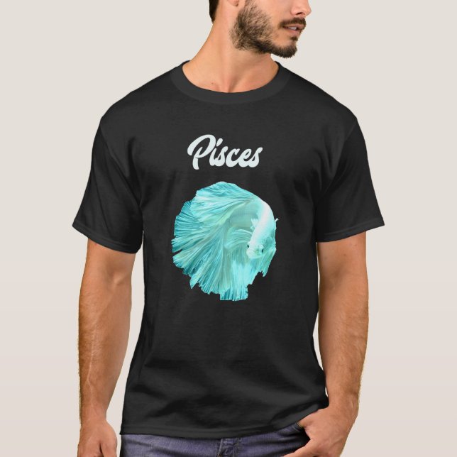 Camiseta Pisces Blue Fish Horoscope Astrología Zodiaca (Anverso)