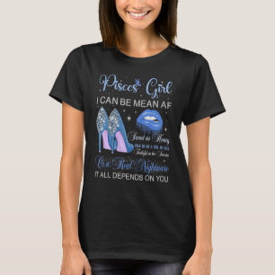 Camiseta Pisces Chica Cumpleaños Tos Altos Rasgos Horo