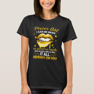 Camiseta Pisces Chica Zodiac Horoscope Cumpleaños Dulce Com