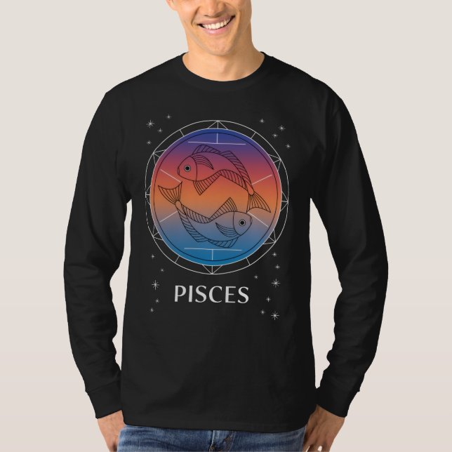 Camiseta Pisces Dreams Colorful Celestial Pisces Zodiac (Anverso)