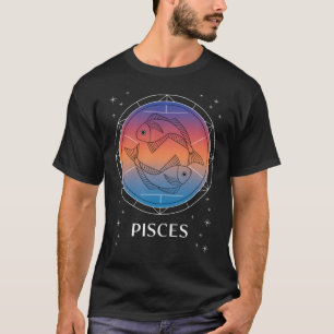 Camiseta Pisces Dreams Colorful Celestial Pisces Zodiac