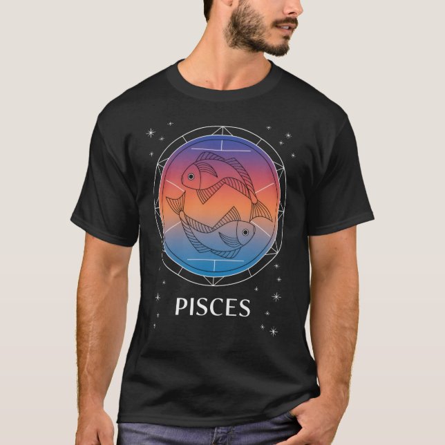 Camiseta Pisces Dreams Colorful Celestial Pisces Zodiac (Anverso)