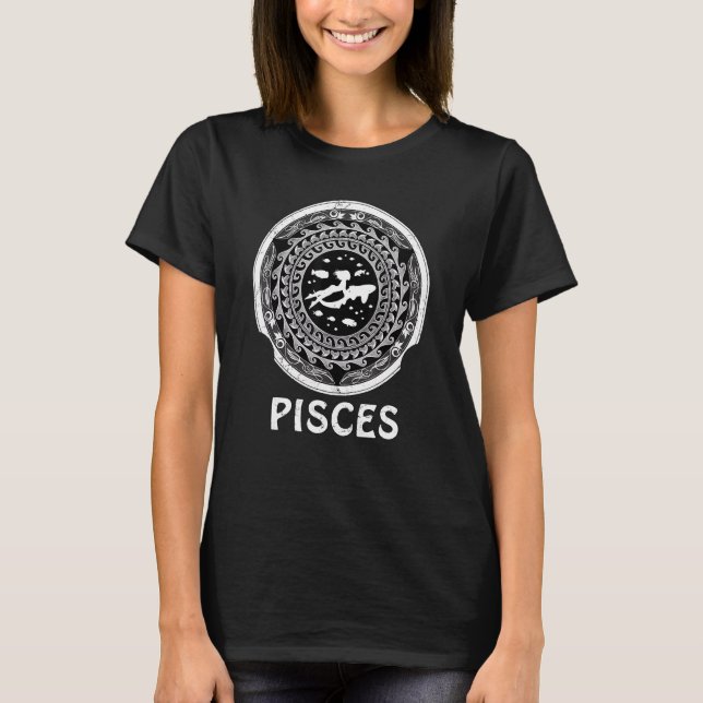 Camiseta Pisces Personality Pisces Zodiac Rótulo (Anverso)