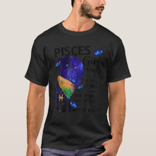 Camiseta Pisces Queen Afro Melanin Chica Cumpleaños Para Lo