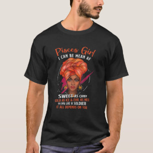 Camiseta Pisces Queen Sweet As Candy Cumpleaños Regalo Para