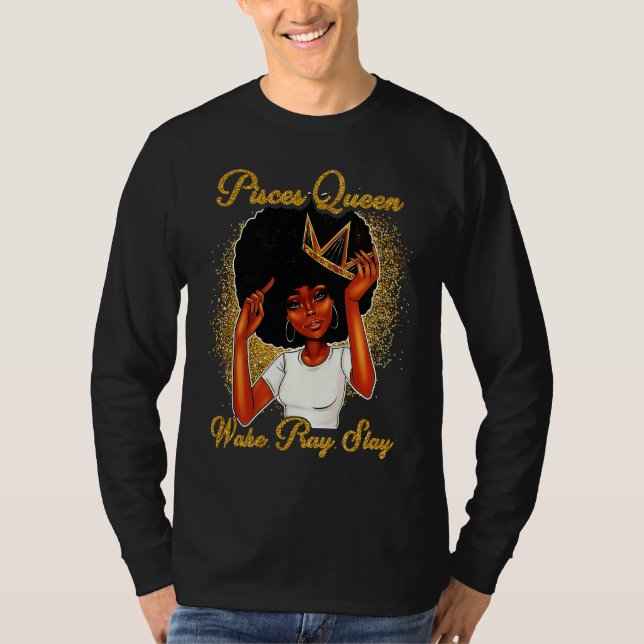 Camiseta Pisces Queens Are Born in February 19 March 20 T (Anverso)