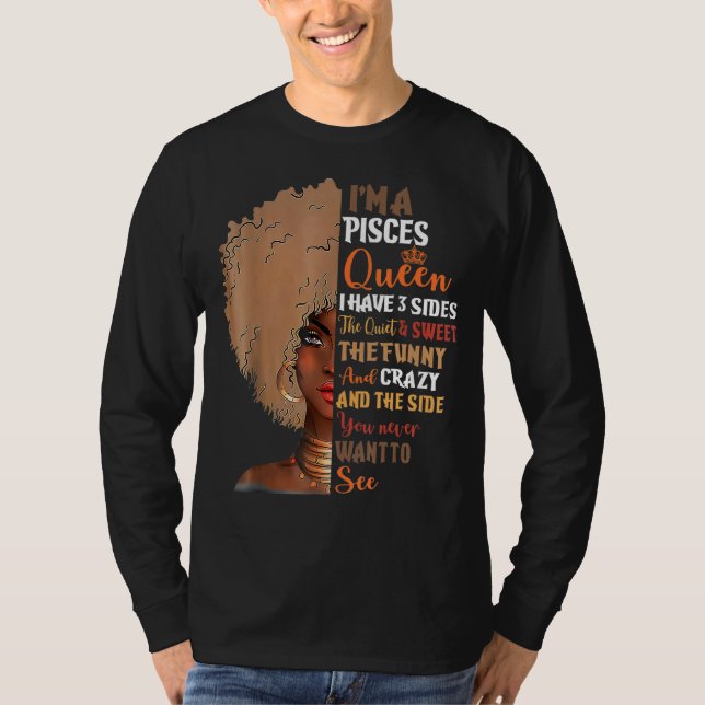 Camiseta Pisces Queens Nació En Febrero De Marzo En África  (Anverso)