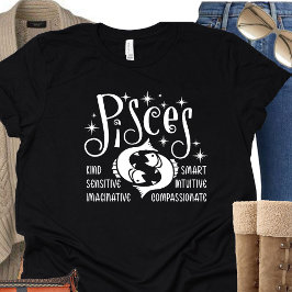 Camiseta Pisces Rasgos de Personalidad del Horóscopo de Rót