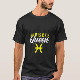 Camiseta Pisces Reina Horoscopio Astrología Zodiac Rótulo T