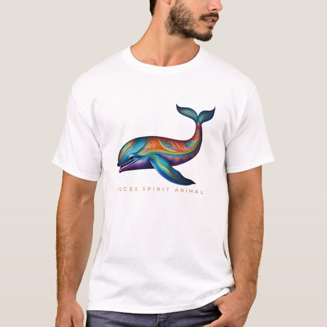 Camiseta Pisces Spirit Animal Whale Alebrije Male (Anverso)