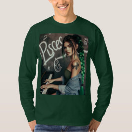 Camiseta Pisces Zodiac Músico Piano