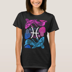 Camiseta Pisces Zodiac Rótulo Astrología 1