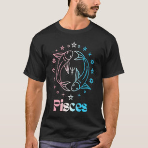 Camiseta Pisces Zodiac Rótulo Trans Astrología Transgénero