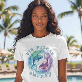 Camiseta Pisces Zodiac Sign Watercolor Fish Astrology