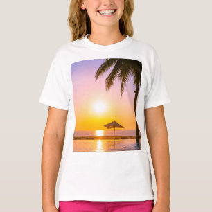 Camiseta Piscina al aire libre con sombrilla-23543