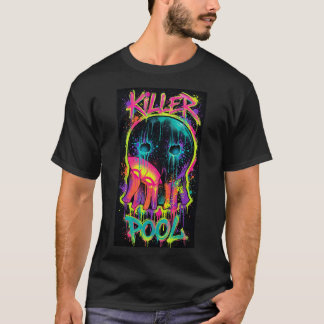 Camiseta Piscina Asesina — Calavera de Bola 8 con Grafiti N