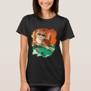Camiseta Piscina De Gatos Billiards In Lounge Guay Funny Ca