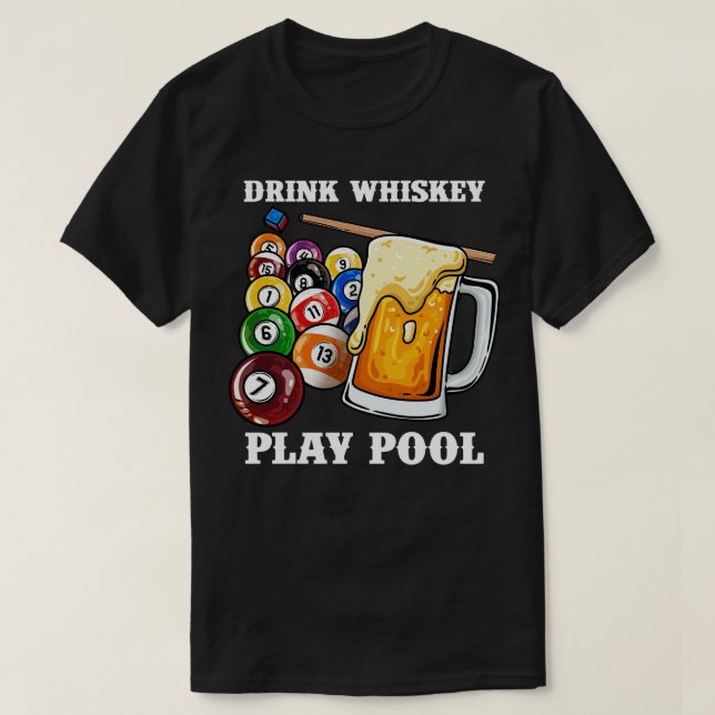Camiseta Piscina de juegos de bebidas I Funny Whisky Billia (Diseño del anverso)