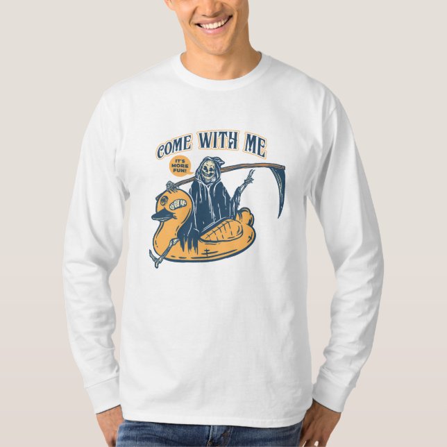 Camiseta Piscina de pato Grim Reaper (Anverso)