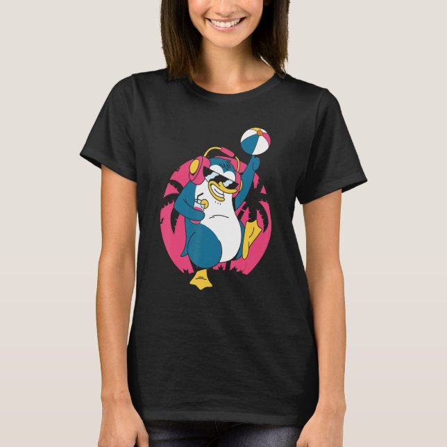 Camiseta Piscina de pingüino Fiesta Bolsa de Agua Ininflabl (Anverso)
